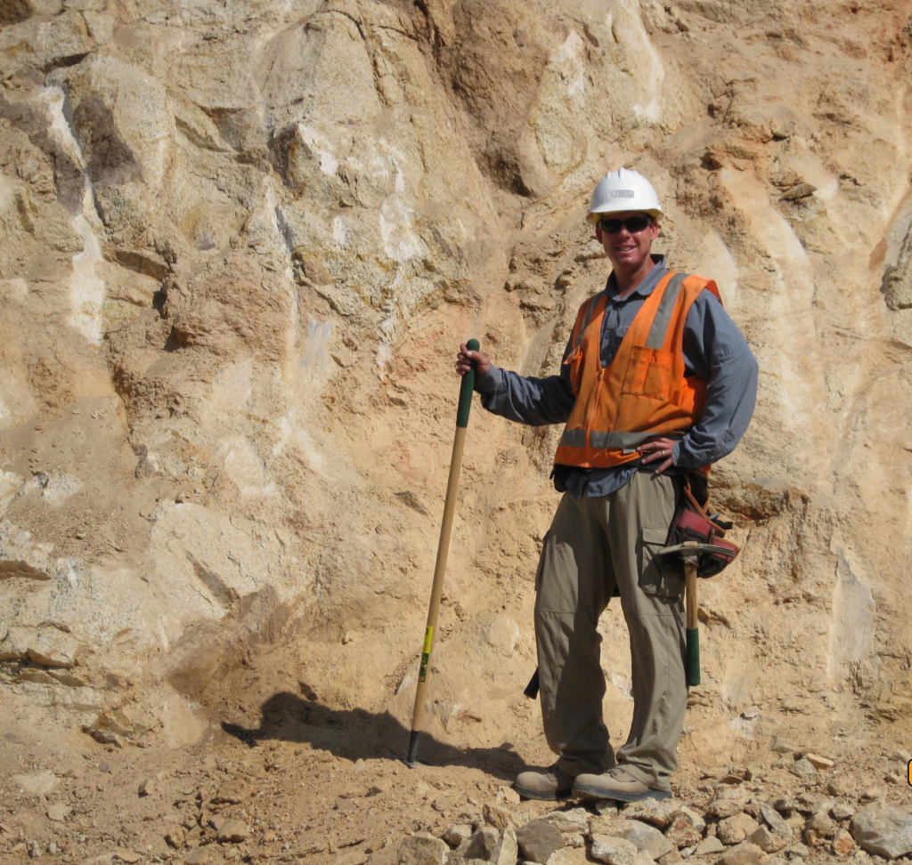 Excavated cutslope in highly weathered granitic bedrock.